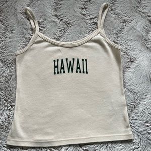 Pacsun/Brandy Hawaii cream colored tank.
